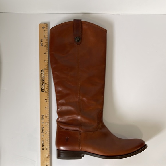 Frye Tall Boots Melissa Button Cognac Size 9.5 - Picture 12 of 12